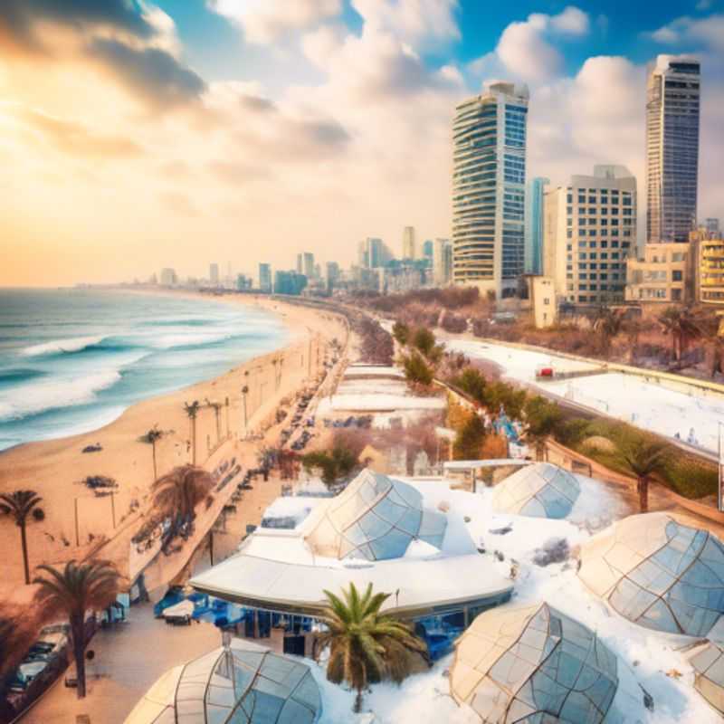 Una familia con niños disfrutando de un festín culinario en Tel Aviv, Israel, durante su viaje de 3 días en invierno, explorando la vibrante escena gastronómica y la cultura local.