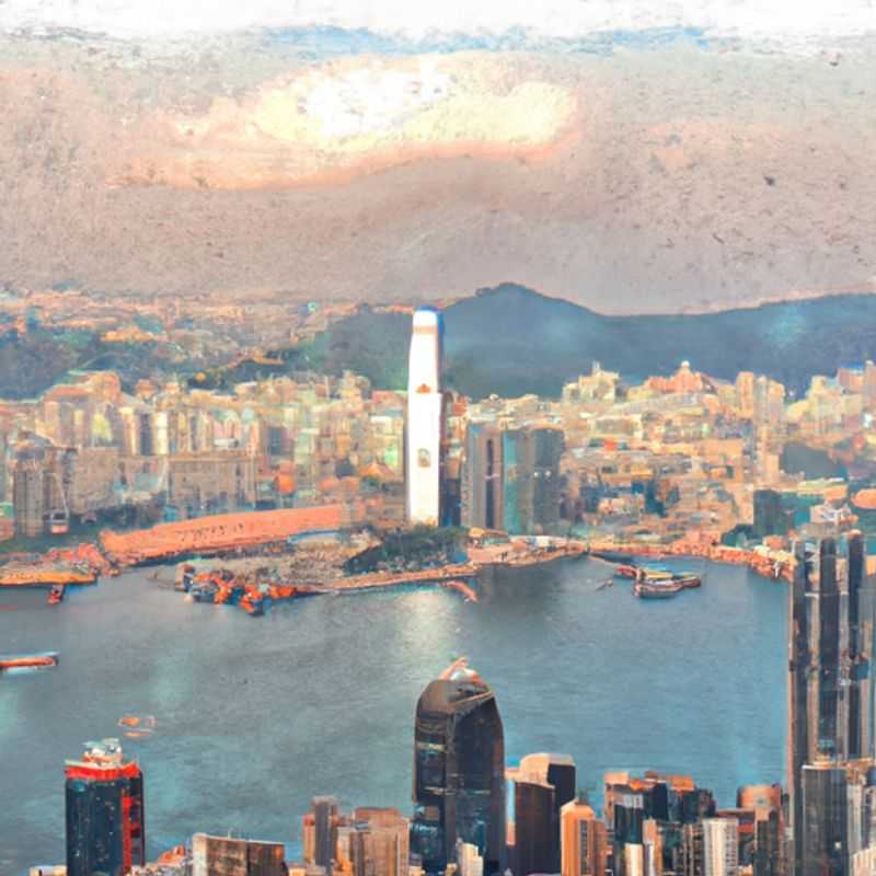 Um viajante solitário contempla o horizonte deslumbrante de Hong Kong, uma sinfonia de arranha-céus e luzes cintilantes, durante sua aventura de 4 dias no outono.