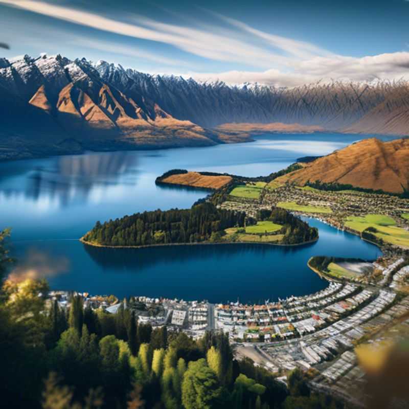 Queenstown, Nouvelle-Zélande : paysages époustouflants des Alpes du Sud, reflétant le luxe et l'aventure.