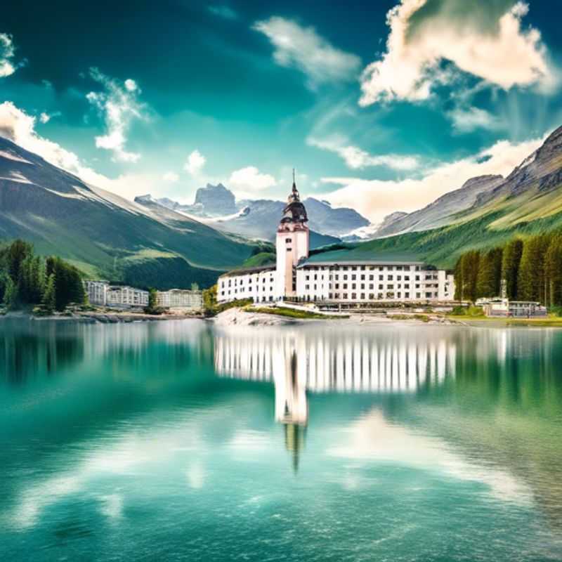 Saint-Moritz, Suisse : un paysage alpin idyllique, reflétant le luxe et le charme de la station.