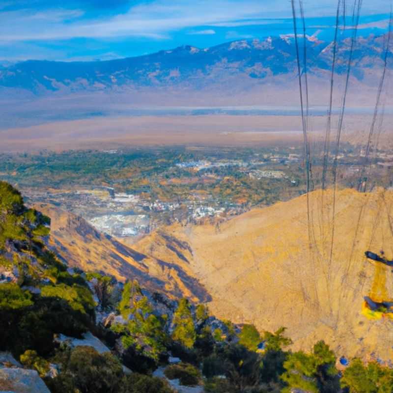 Três casais desfrutando da vibrante cena cultural e do cenário desértico de Palm Springs, EUA, durante sua viagem de duas semanas na primavera, cercados pelas imponentes montanhas de San Jacinto.