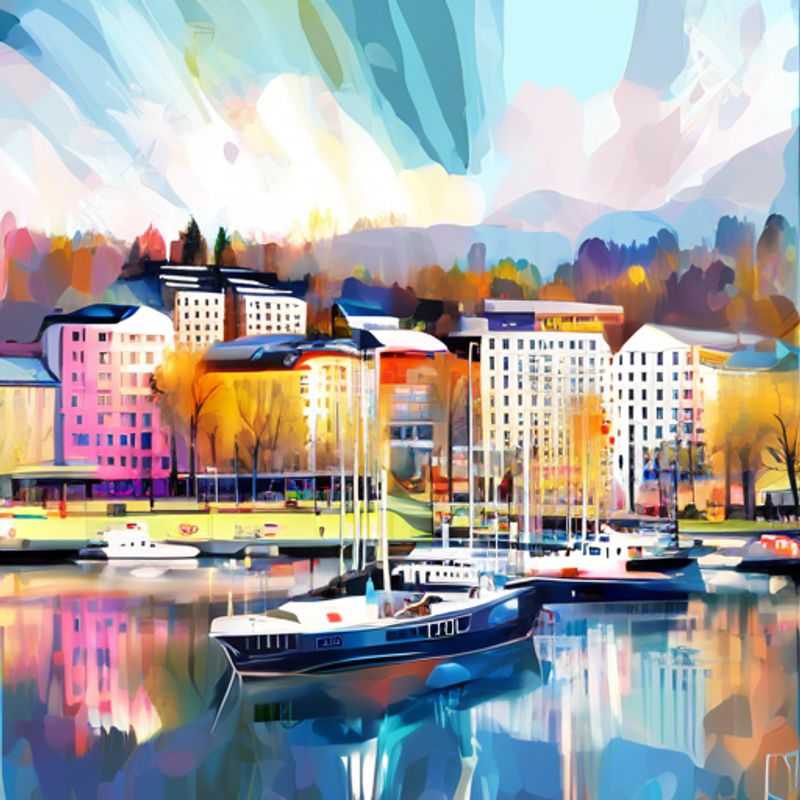 Viajero solitario disfrutando de la vibrante atmósfera de Oslo, Noruega, durante la primavera, mientras se prepara para sumergirse en el lujo de los festivales locales durante su estancia de dos semanas.