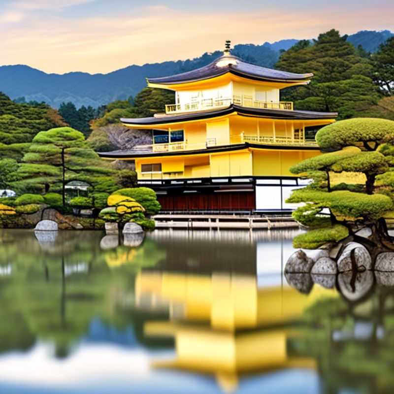 Viajero solitario disfrutando de la serenidad invernal de Kyoto, Japón, mientras explora antiguos templos y festivales de lujo durante su escapada de 5 días.