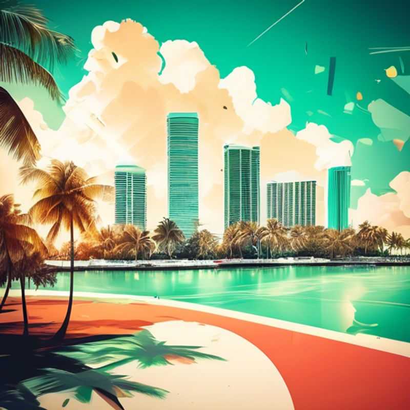 Un voyageur solo profitant des plages ensoleillées de Miami, USA, lors d'un week-end luxueux de quatre jours pendant l'été.