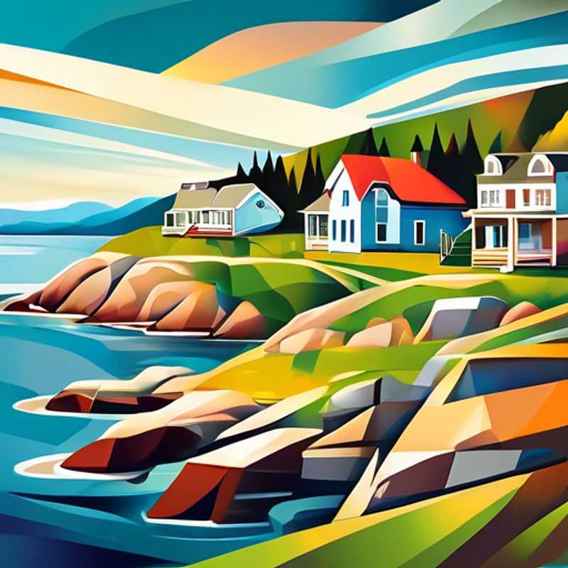 Here are a few options for alt text in Portuguese for an image of Cape Breton Island in an article about whether it's considered luxury: