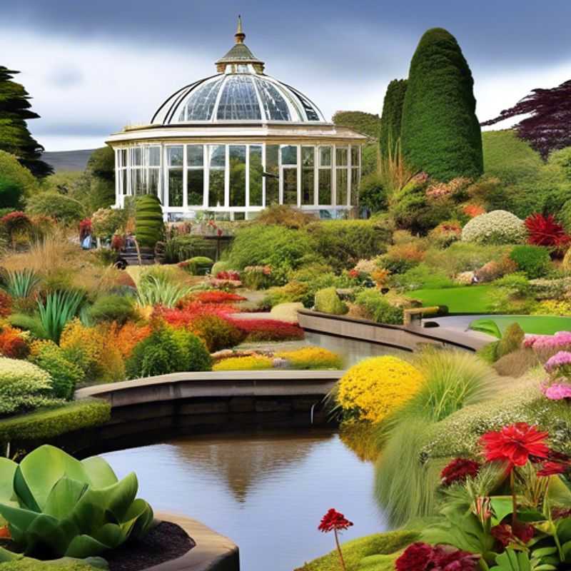 A solo luxury eco-tourist exploring the vibrant streets of Edinburgh, United Kingdom, surrounded by lush greenery and historic architecture during a sunny summer day on their 4-day adventure.
