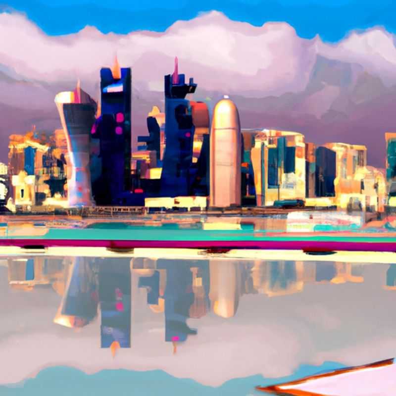 Três casais em uma viagem de três semanas a Doha, Qatar, no inverno, encantados com a deslumbrante arquitetura futurística da cidade, representada pelo Museu de Arte Islâmica à beira-mar.