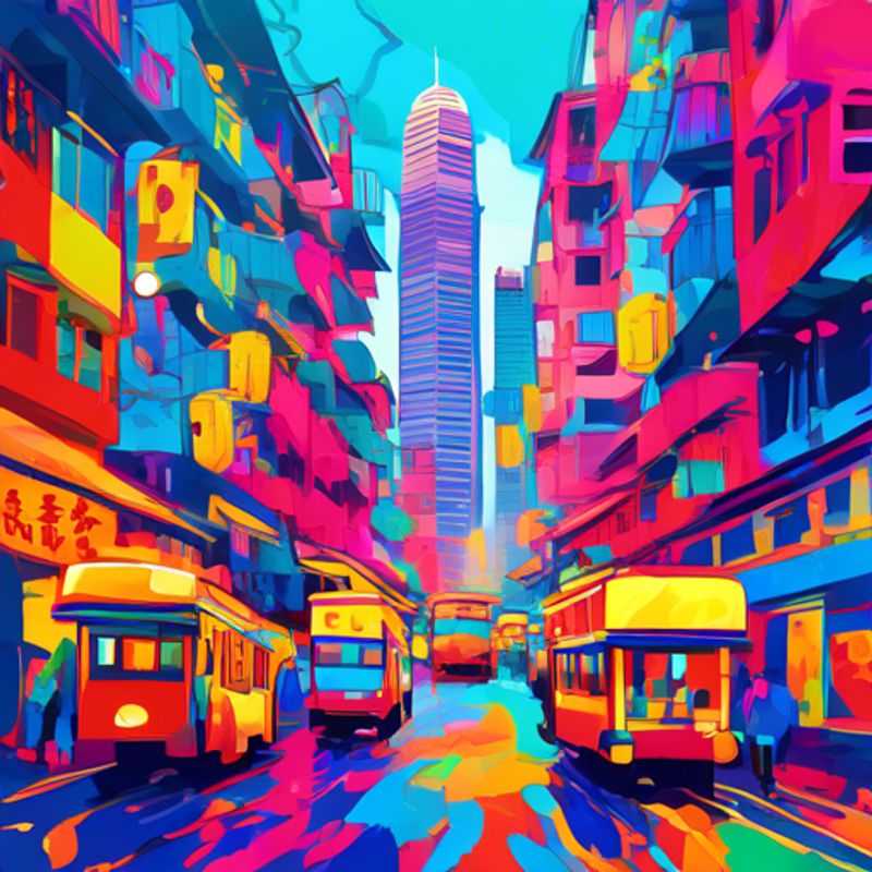 Un voyageur solitaire profitant de l'effervescence du Festival de Hong Kong, entouré de lumières scintillantes et de l'architecture moderne, lors de son escapade hivernale de 5 jours.