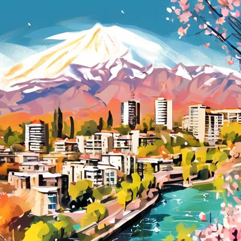 Here are a few options for alt text in Portuguese for an image of Santiago, Chile, in an article about whether Santiago is considered a luxury destination: