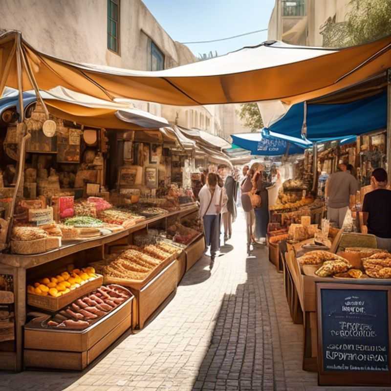 Una familia con niños disfrutando de un festín culinario en Tel Aviv, Israel, durante su viaje de 3 días en invierno, explorando la vibrante escena gastronómica y la cultura local.