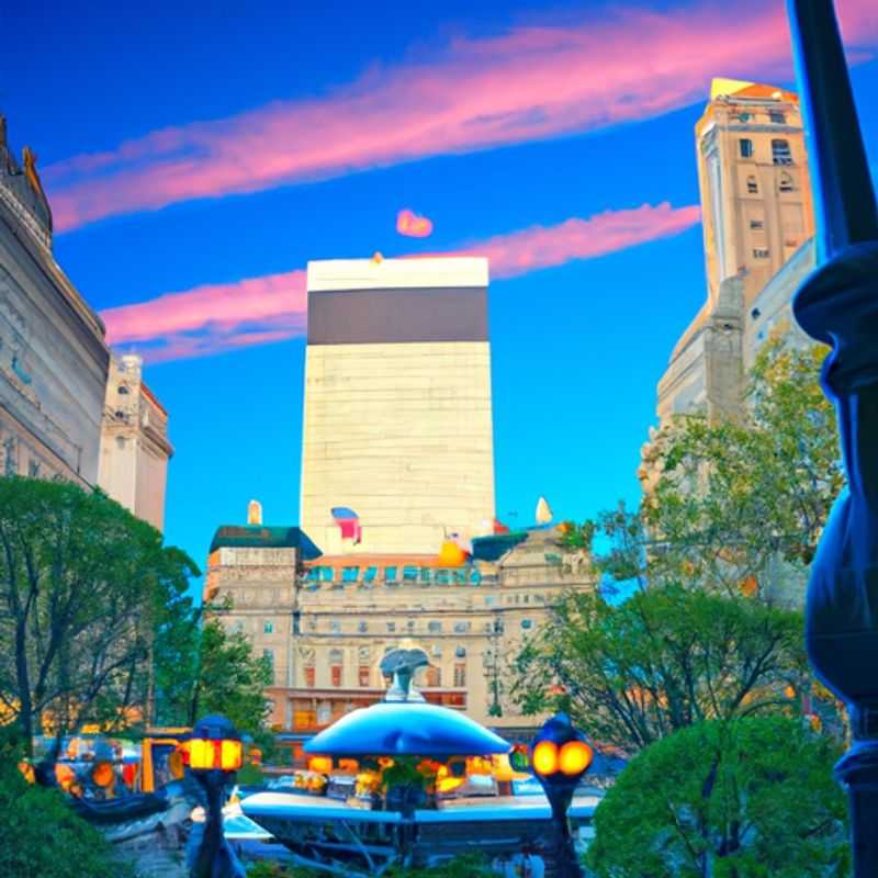 Um viajante solitário contempla a paisagem urbana icônica da cidade de Nova York, EUA, durante uma escapada de inverno de 4 dias, absorvendo o espírito vibrante e a energia contagiante da cidade que nunca dorme.