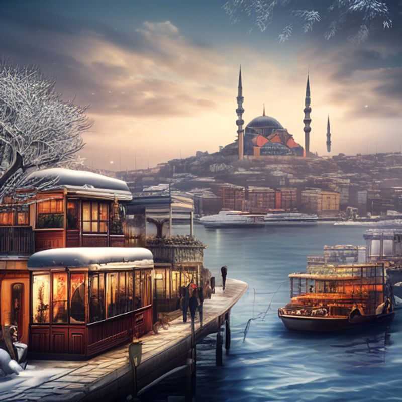 Here are a few options for alt text in Portuguese for an image of Istanbul in an article about whether Istanbul is considered luxury: