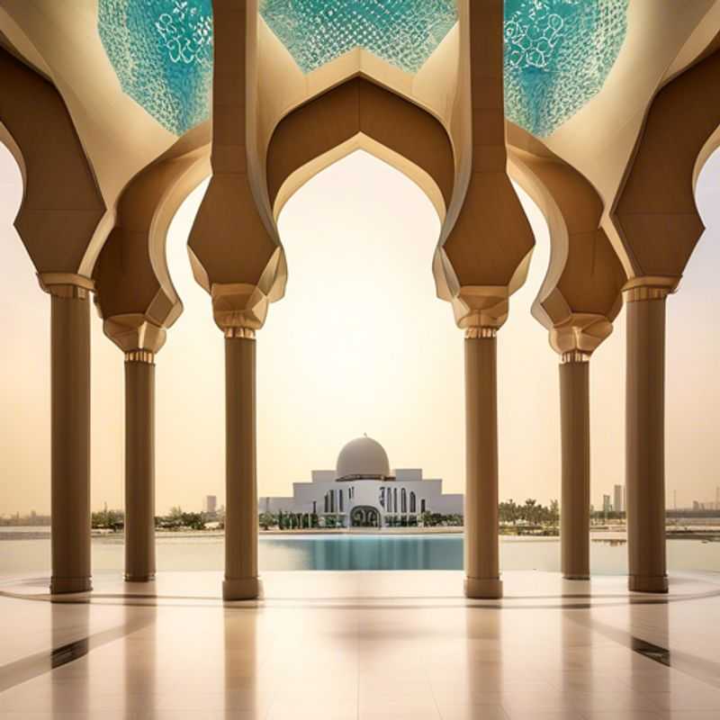 Três casais explorando a deslumbrante arquitetura moderna de Doha, Qatar, durante sua estadia de luxo de 3 dias no inverno.