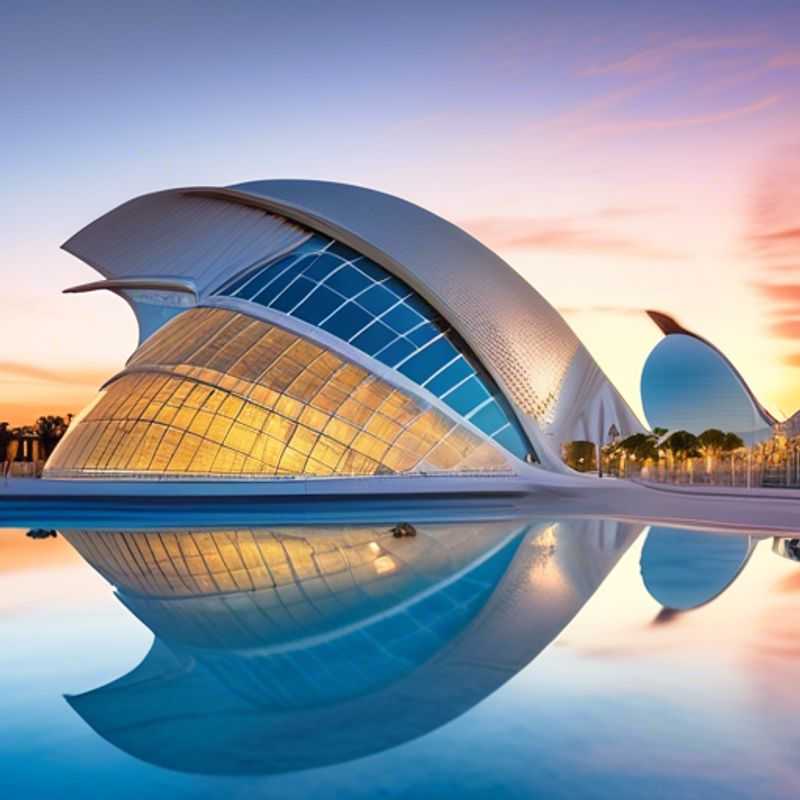 Tres parejas disfrutando de la vibrante arquitectura de Valencia, España, durante su viaje de 5 días en invierno, con un enfoque en el lujo y la aventura espontánea.