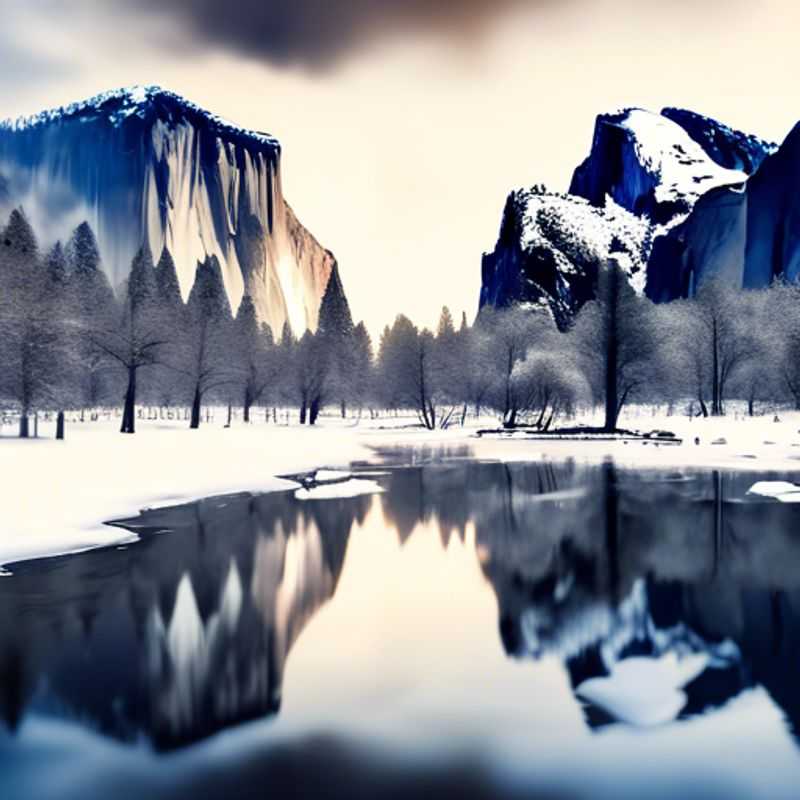 Deux couples explorant la majesté hivernale du parc national de Yosemite, USA, pendant leur escapade de deux semaines en tant que voyageurs de luxe.