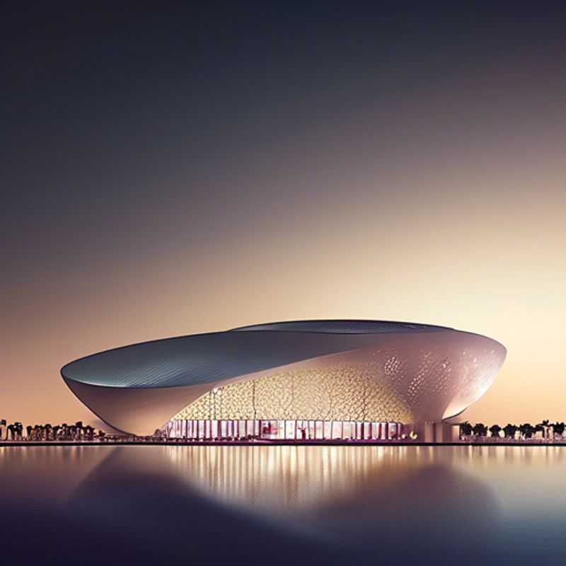 Jantar em um restaurante estrelado Michelin com vistas panorâmicas da cidade em Doha&#44; Qatar&#44; durante o inverno