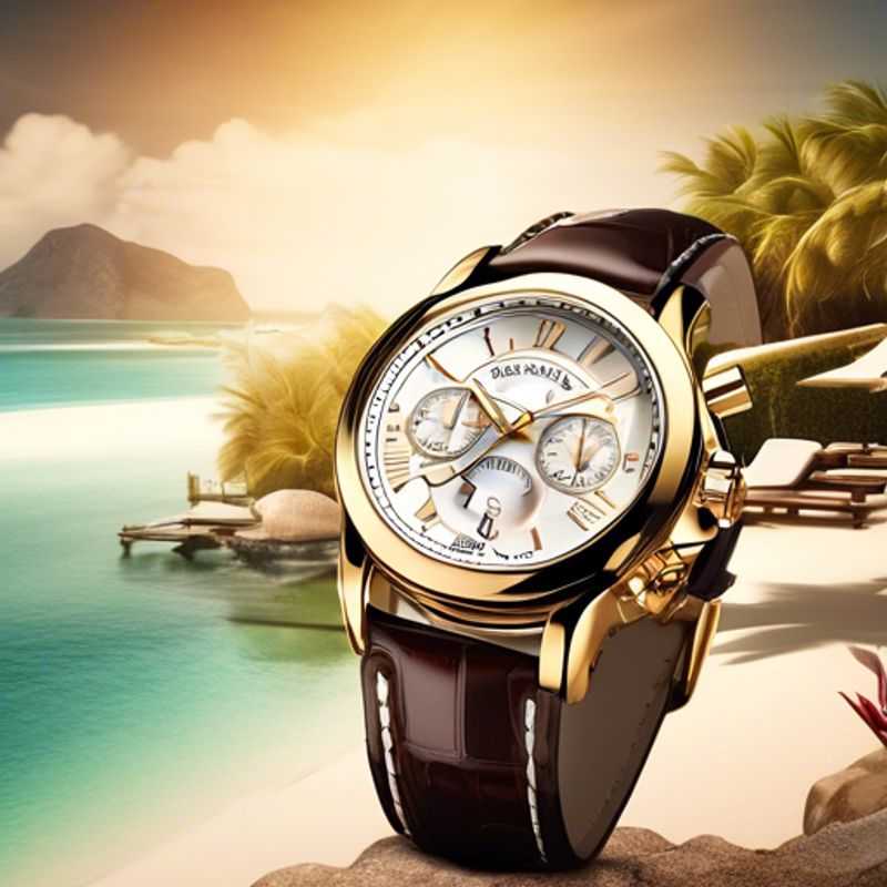 A sleek luxury travel watch with intricate details, perfect for the discerning traveler.