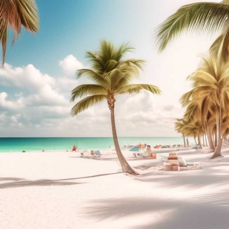 Un voyageur solo profitant des plages ensoleillées de Miami, USA, lors d'un week-end luxueux de quatre jours pendant l'été.