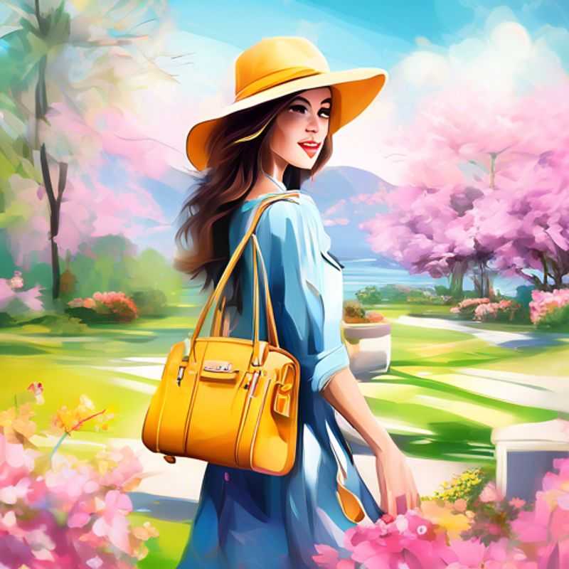 A luxurious designer handbag or travel satchel with intricate details and premium materials, showcasing the perfect blend of style and functionality.