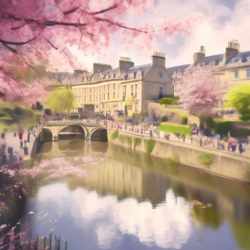 Here are a few options for alt text in Portuguese for an image of Bath, UK, in an article about whether Bath is considered luxury: