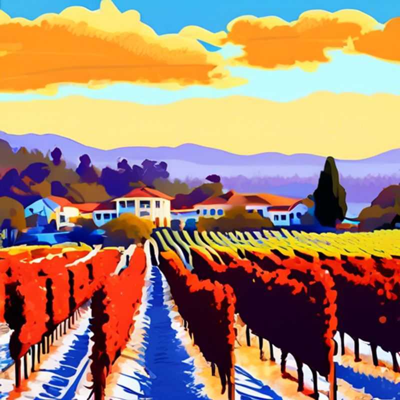 Le charme bucolique de Napa Valley, Californie, avec ses vignobles vallonnés et ses domaines prestigieux.