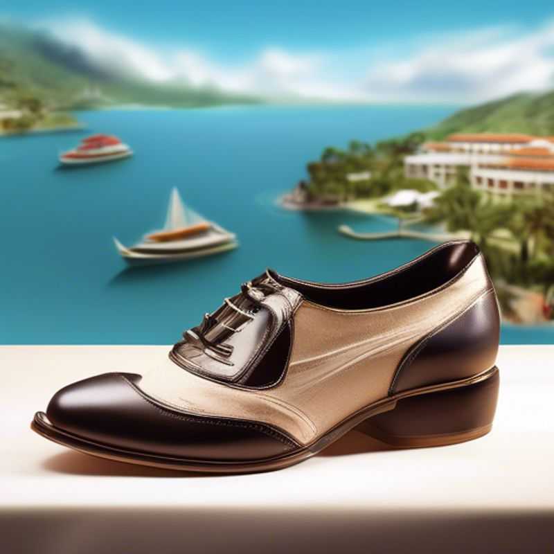 A close-up of elegant formal footwear suitable for fine dining, showcasing intricate details like leather stitching and polished buckles.