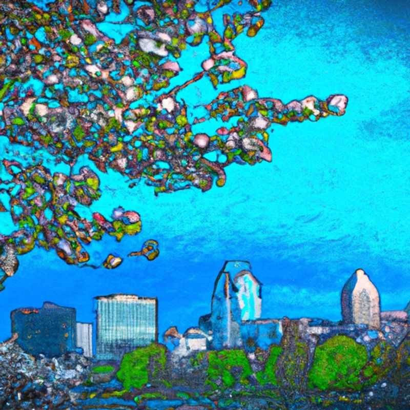 Viajante solitário contemplando a vibrante e eclética cidade de Portland, EUA, durante sua jornada de 3 semanas na primavera, imerso na cultura vibrante e nas belezas naturais da cidade.