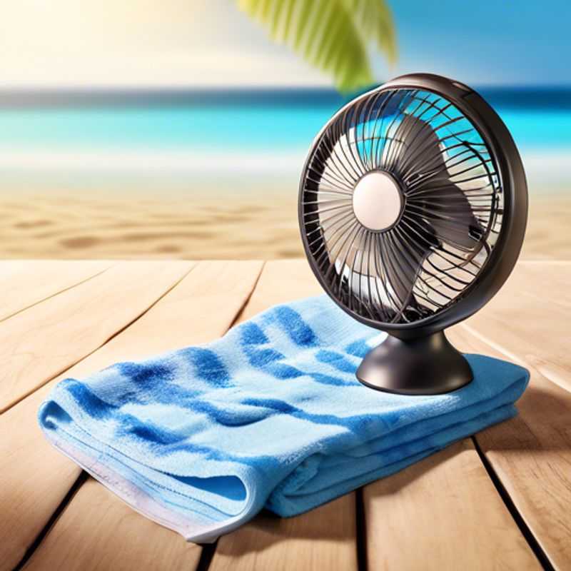 Un ventilateur portatif ou une serviette rafraîchissante pour les climats chauds