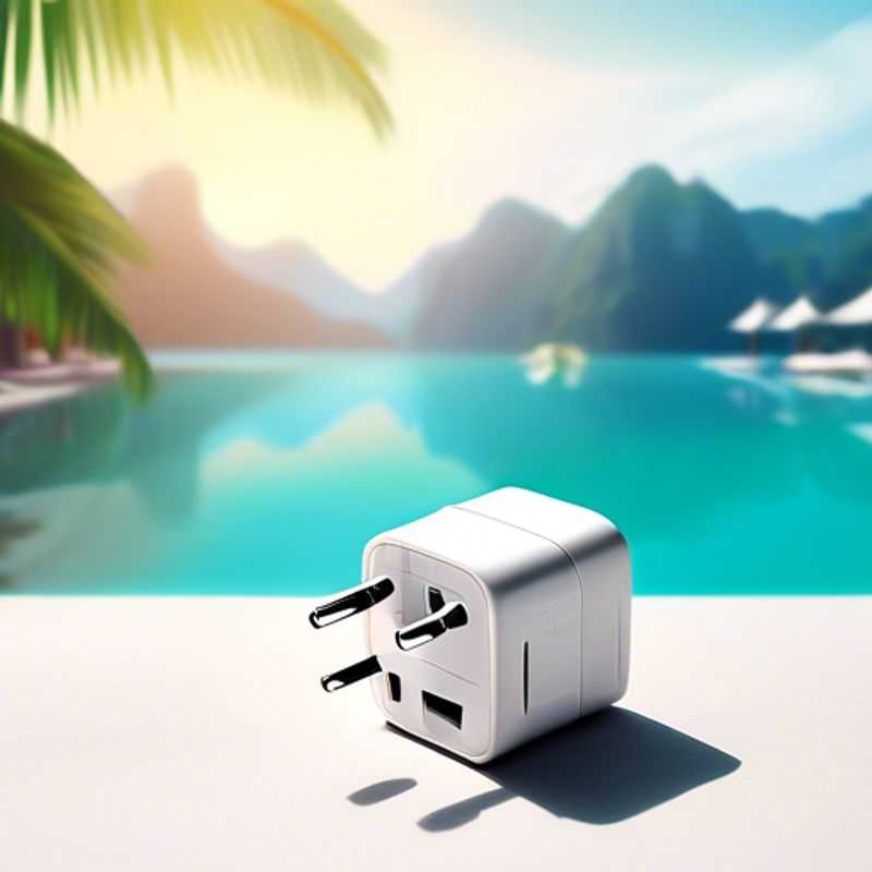 Universal travel adapter with multiple plug types and voltage settings for worldwide use.