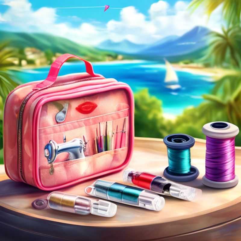A compact travel-size sewing kit, ready to tackle any fashion emergency on your adventures.