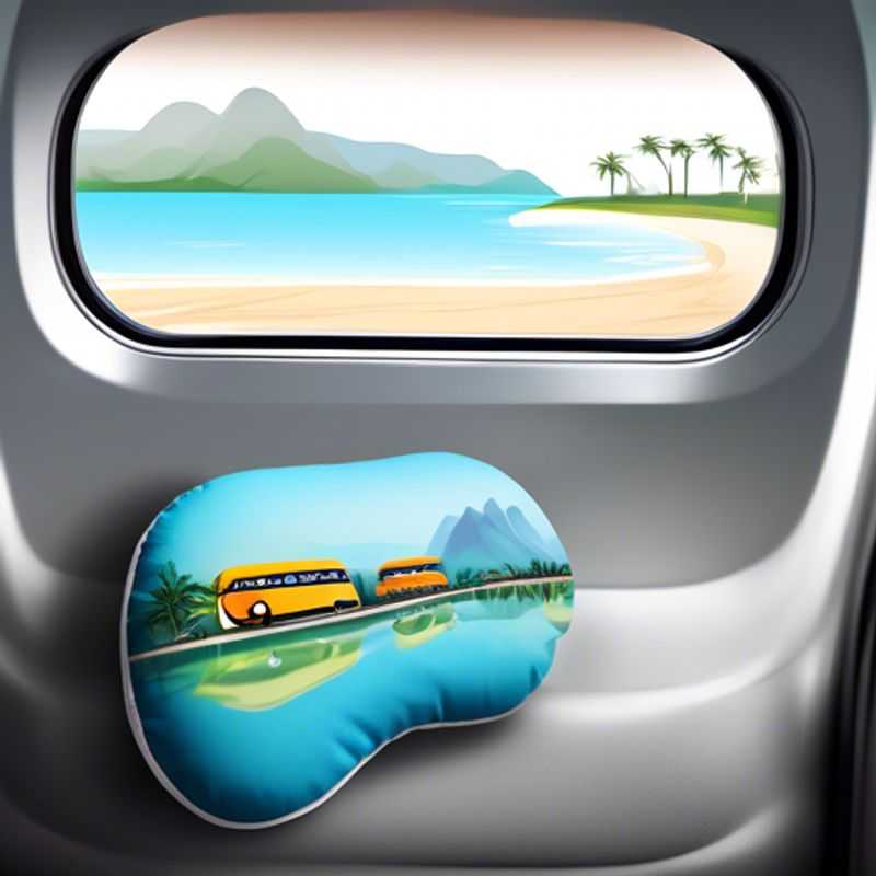 A travel pillow and eye mask, perfect for a restful journey on a long flight or bus ride.