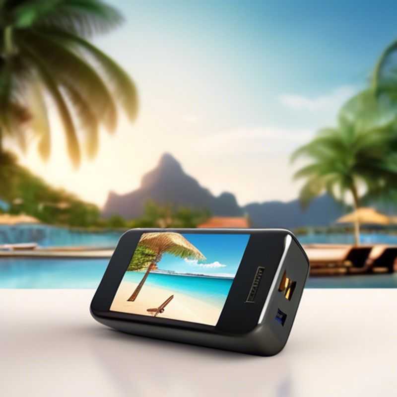 Banco de energía portátil, ideal para mantener tus dispositivos cargados mientras viajas.