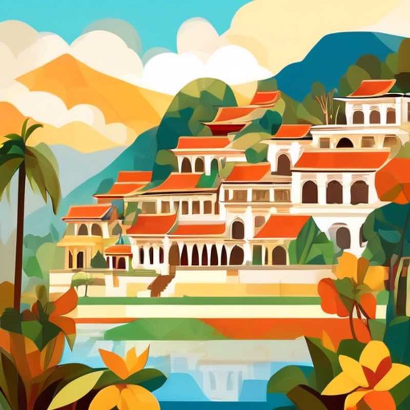 Un voyageur solo découvrant la sérénité de Luang Prabang, Laos, entouré de temples anciens et de paysages printaniers luxuriants, lors d'un séjour de trois semaines.