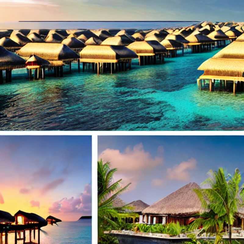 Un couple se relaxant dans le luxe absolu aux Maldives, sur une plage de sable blanc immaculée, illustrant la destination parfaite pour des vacances d'été somptueuses.