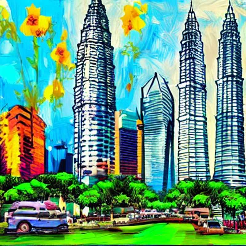 Deux magnifiques tours Petronas se dressent fièrement sous le ciel estival de Kuala Lumpur, promesse d'un séjour de luxe inoubliable en Malaisie.
