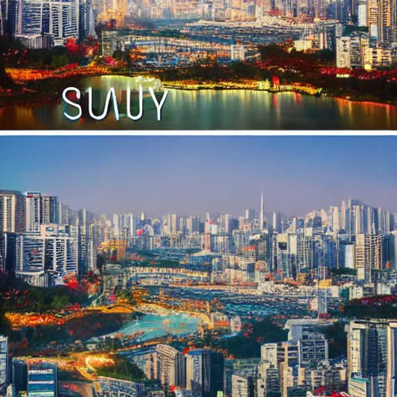 A dazzling cityscape of Seoul, South Korea bathed in summer sunshine, hinting at the luxurious experiences awaiting amidst its vibrant culture and modern marvels - perfect for an unforgettable summer holiday.