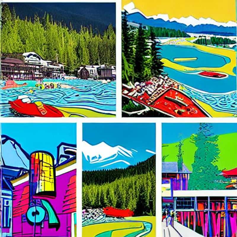Des vues imprenables sur les montagnes verdoyantes de Whistler, au Canada, baignées par le soleil d'été, une destination de luxe idéale pour des vacances inoubliables.