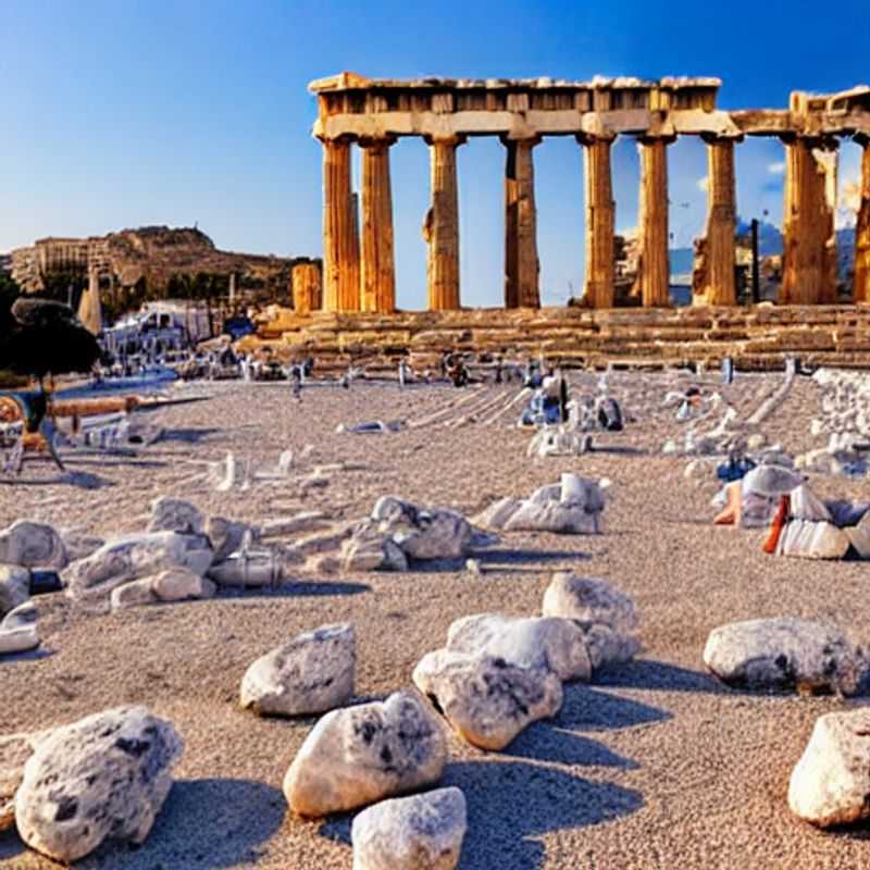 Deux couples profitant de la vue sur l'Acropole illuminée sous le ciel estival étoilé, symbole de la richesse historique d'Athènes, Grèce, lors de leur escapade estivale de luxe.