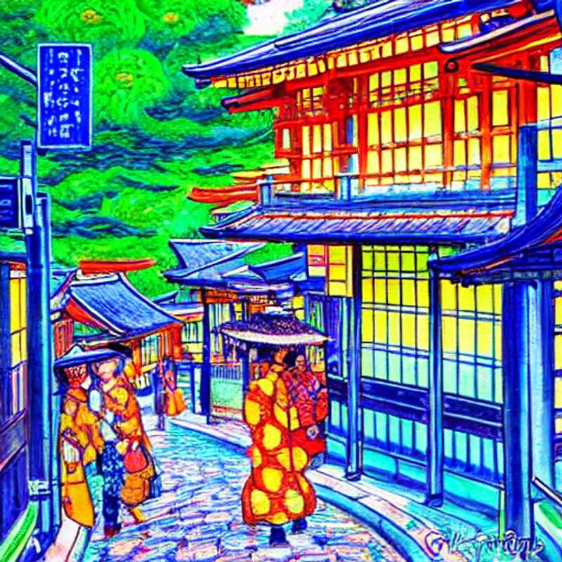 Jardin zen luxuriant à Kyoto, Japon, offrant un havre de paix rafraîchissant et raffiné, parfait pour un séjour estival de luxe.