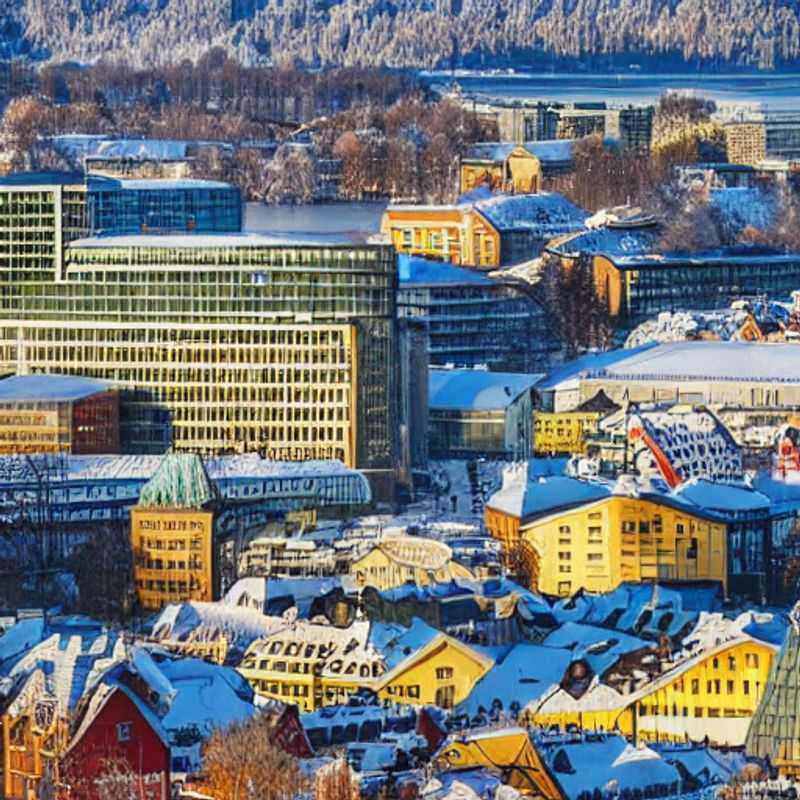 Deux couples profitant du luxe d'Oslo, en Norvège, lors de leurs vacances estivales, explorant ses merveilles sous le soleil estival éclatant.