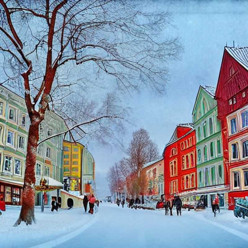 Un grupo de amigos disfrutando de las vibrantes calles de Oslo, Noruega, durante unas lujosas vacaciones de verano.
