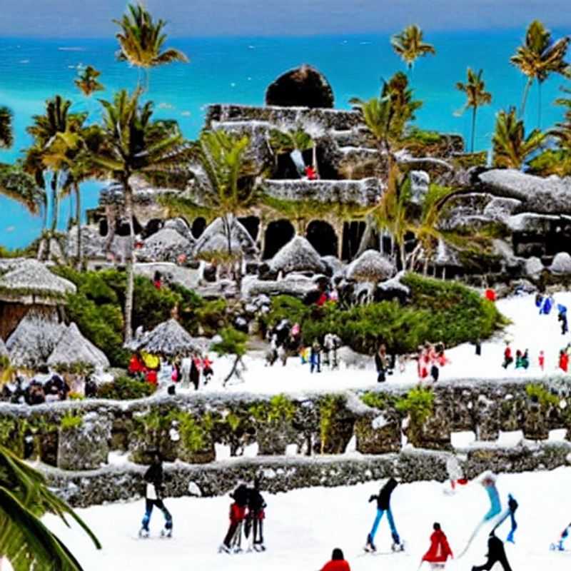Plongez dans le luxe estival à Tulum, Mexique : une vue imprenable sur les ruines mayas surplombant les eaux turquoise, promesse d'un séjour inoubliable.