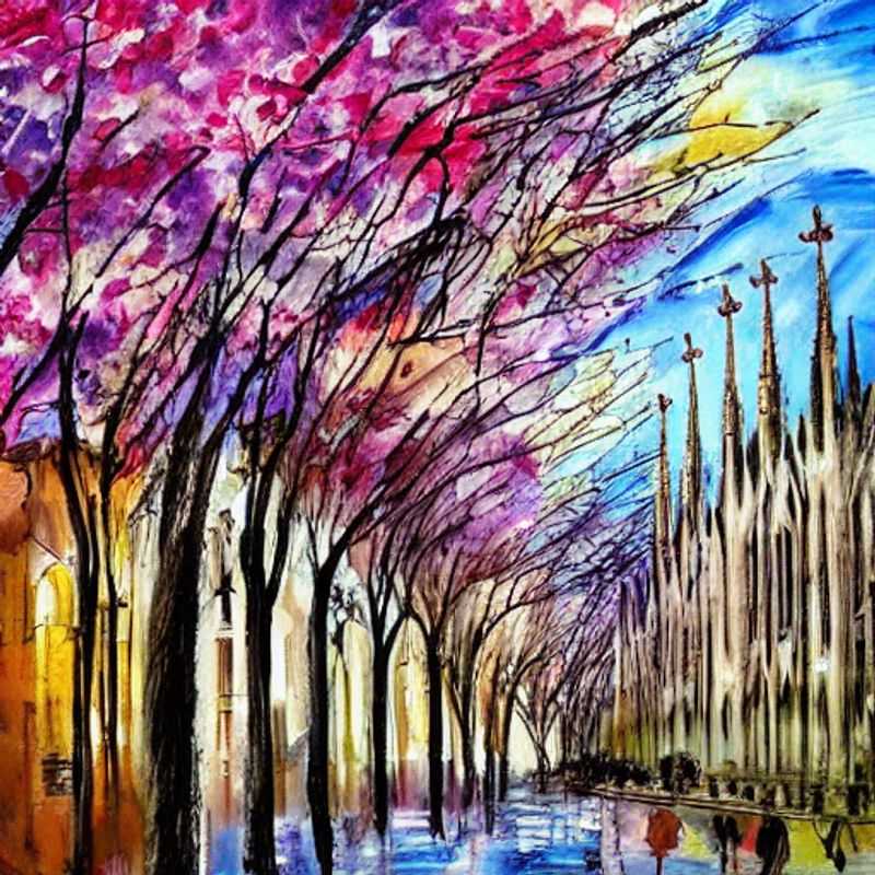 Deux voyageurs élégants savourant l'atmosphère raffinée de Milan, Italie, explorant les boutiques de luxe et les cafés ensoleillés, se demandant si cette ville est la destination idéale pour des vacances d'été luxueuses.