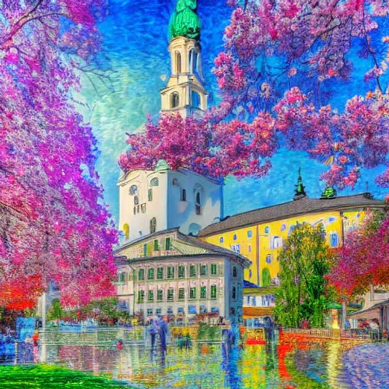 Salzbourg, joyau autrichien, resplendit sous le soleil estival, promesse d'une escapade de luxe inoubliable. (Salzburg, Austrian jewel, shines under the summer sun, promising an unforgettable luxury getaway.)