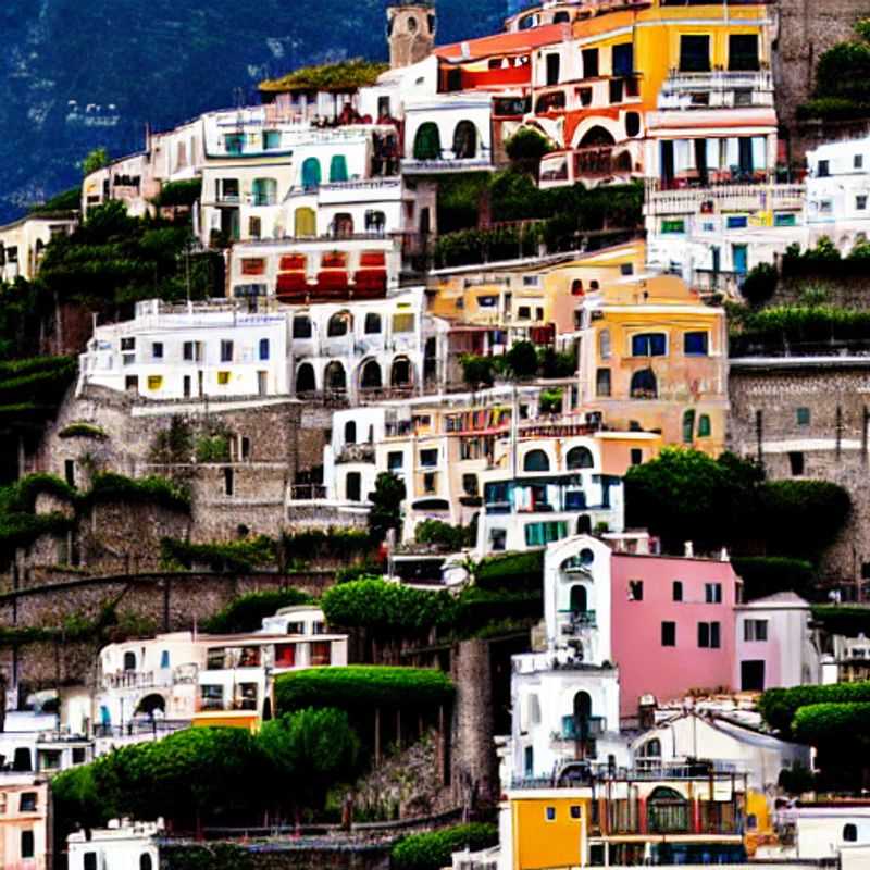 Vue panoramique de la côte Amalfitaine scintillante sous le soleil d'été, une destination de luxe italienne incontournable.