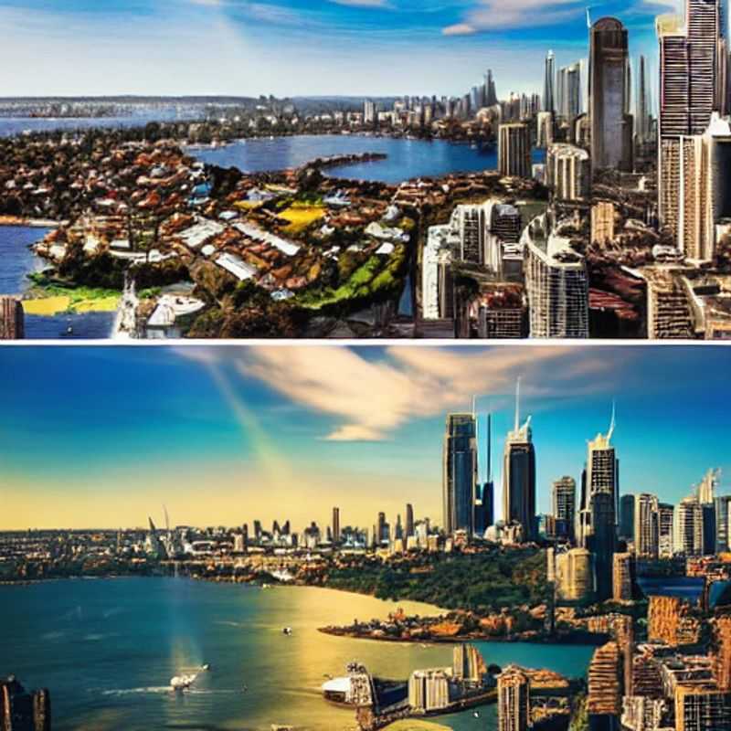 Vue imprenable sur l'Opéra de Sydney et le port scintillant, promesse d'un séjour estival luxueux et inoubliable à Sydney, Australie.