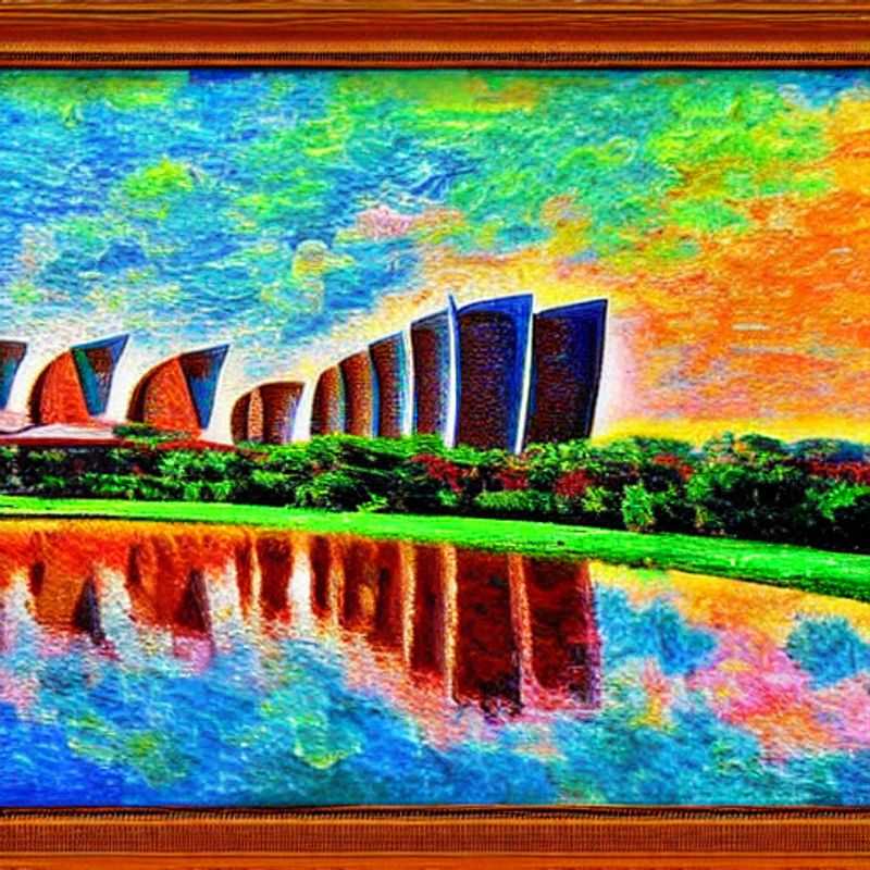 L'architecture futuriste de Brasilia sous le soleil d'été : une invitation au luxe et à la découverte dans la capitale brésilienne. (Brasilia's futuristic architecture under the summer sun: an invitation to luxury and discovery in the Brazilian capital.)