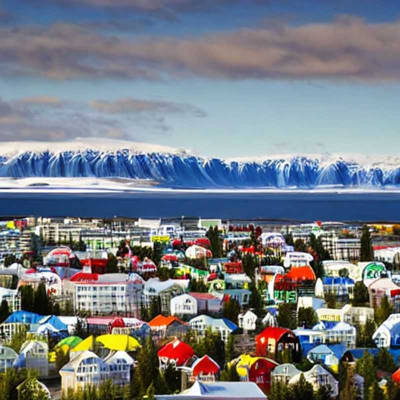 Couple profitant du soleil de minuit sur fond du paysage volcanique unique de Reykjavik, Islande, une destination de choix pour des vacances d'été luxueuses.