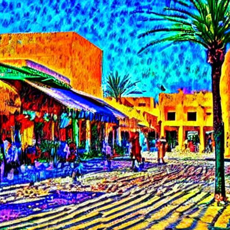 French: L'opulence de Marrakech sous le soleil d'été : Un aperçu luxueux de cette ville marocaine enchanteresse.