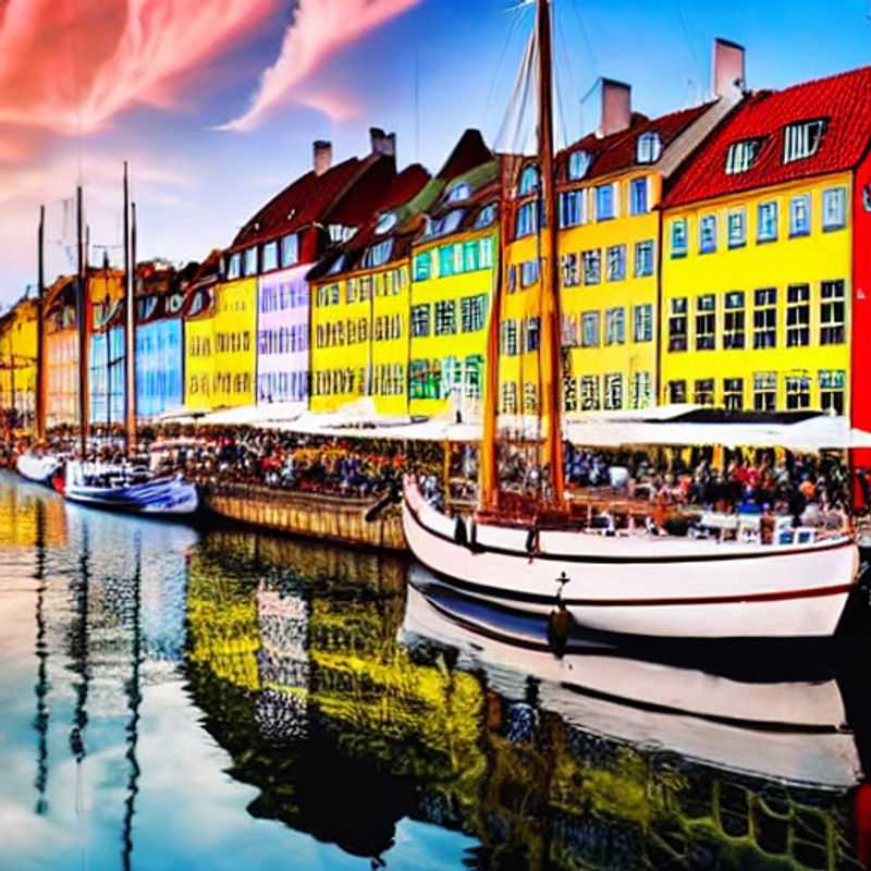 French: Un aperçu du port coloré de Nyhavn à Copenhague, au Danemark, scintillant sous le soleil d'été – un avant-goût du luxe décontracté qui vous attend lors de vos vacances.